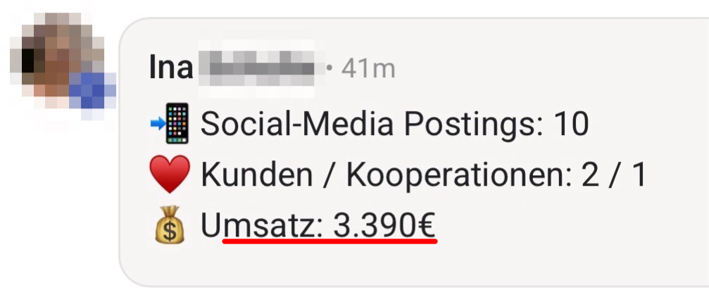 Community-Ergebnis: aus Postings zu 3.390 Euro Umsatz